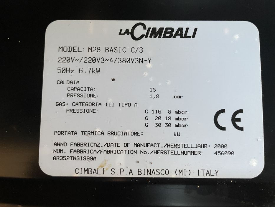 Кавомашина Кавовий апарт Cimbali m28