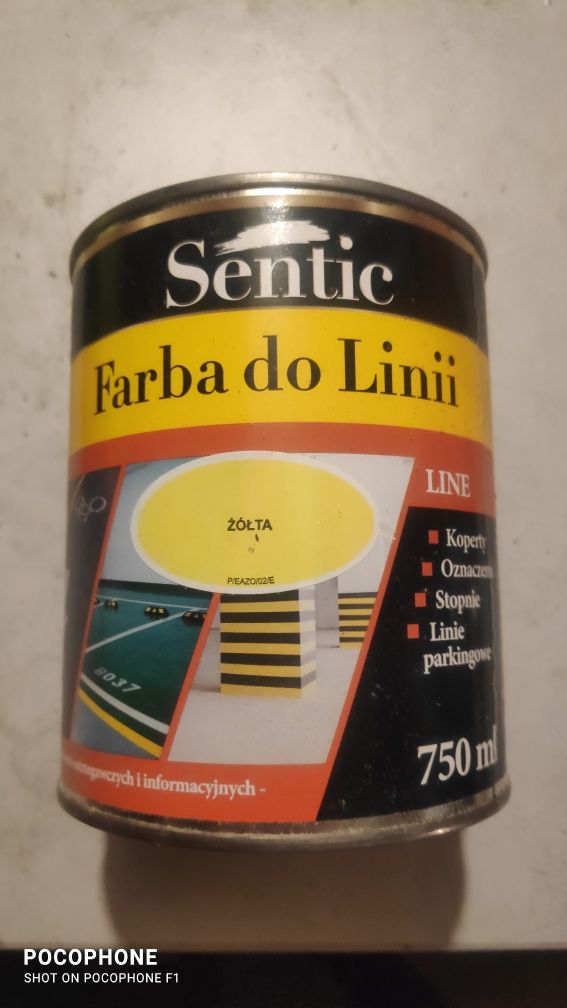 Farba do linii 750 ml żółta SENTIC