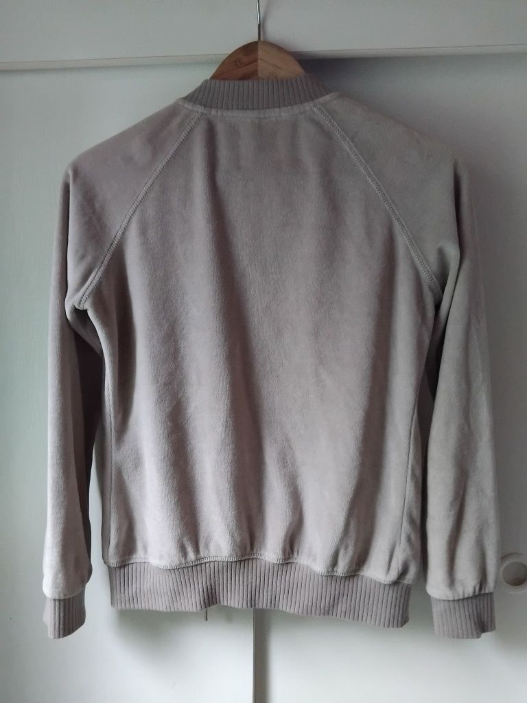 Bluza welurowa zapinana na suwak