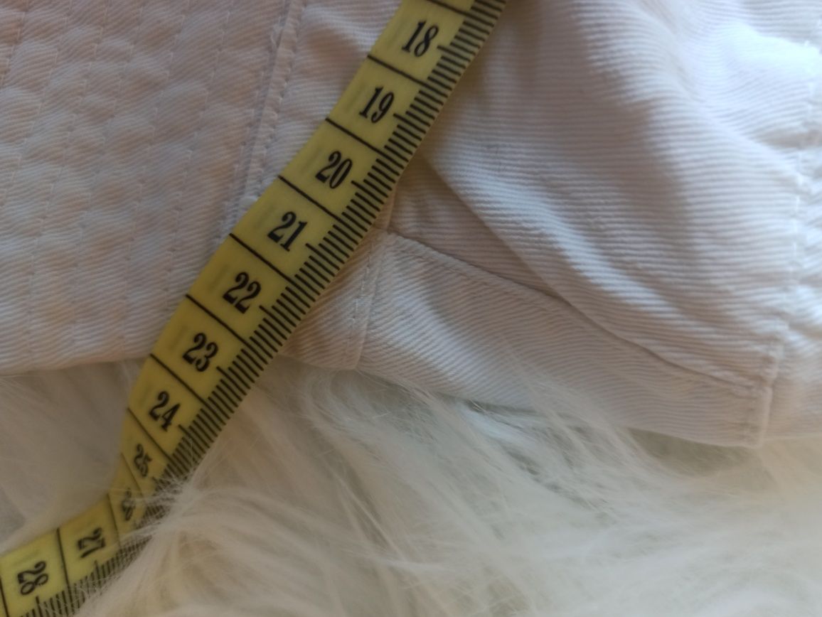 Biały bawełniany letni kapelusz dla niemowlaka 42 cm 68/74 jak hm