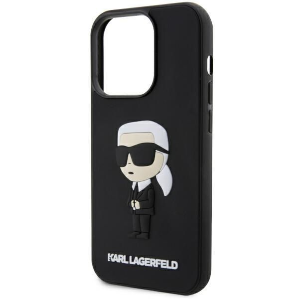 Etui Karl Lagerfeld 3D Rubber Ikonik do iPhone 14 Pro 6.1" - Czarny