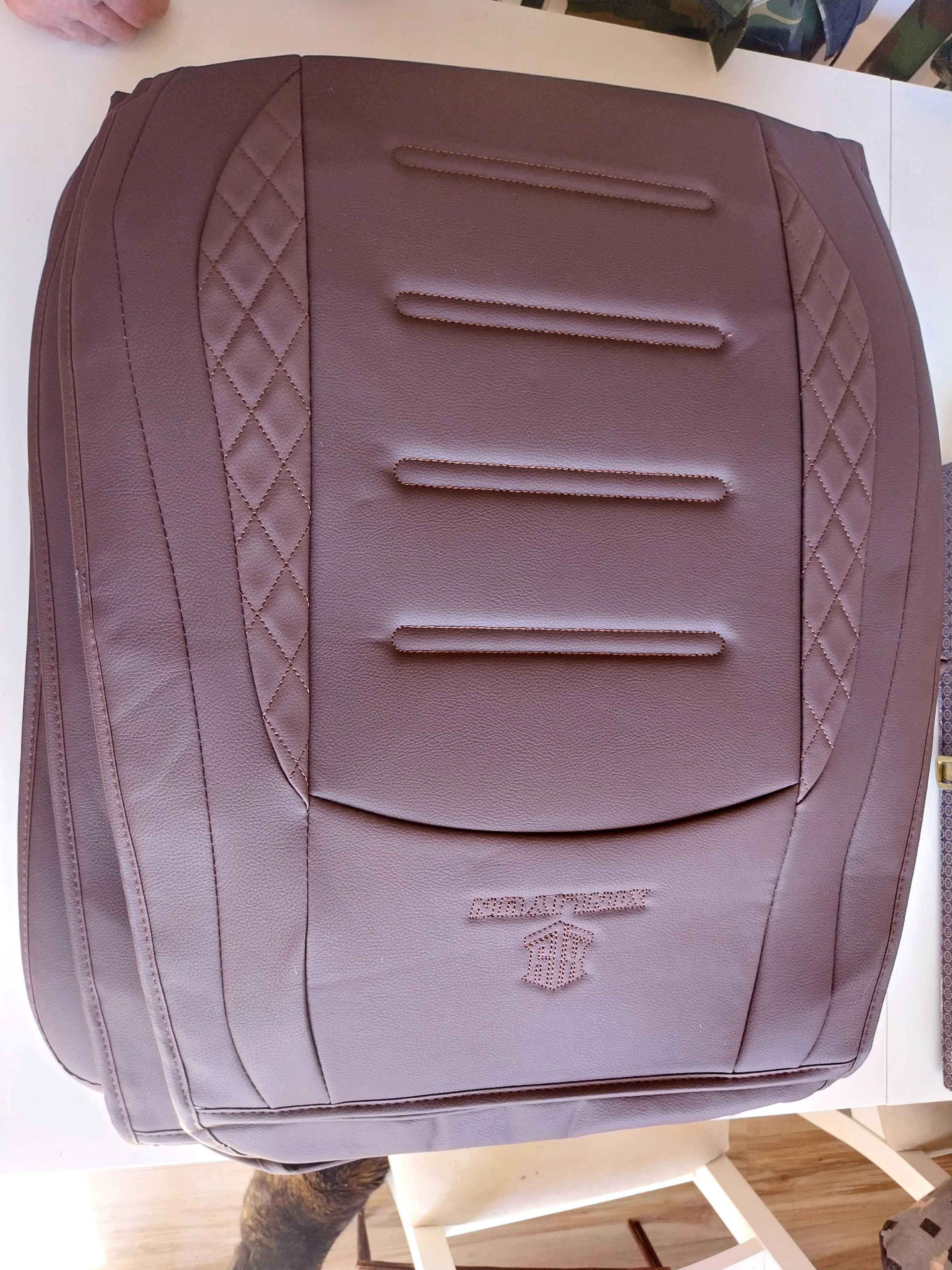 Capas pele sintética castanha para automóvel