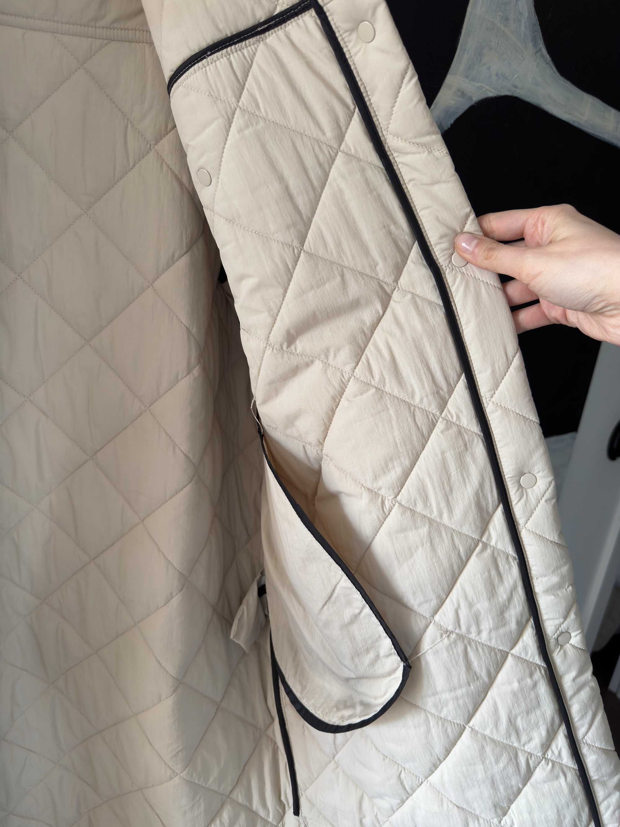 Płaszcz Massimo Dutti, kremowy M