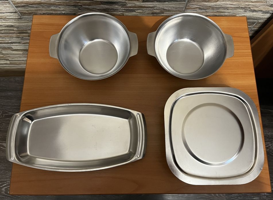 Судок Контейнер 1 л, Миски 0,7 л; Блюдо нержавейка сталь СССР Качество