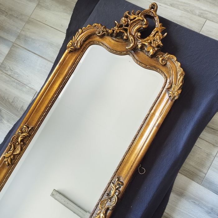 Piękne lustro vintage w stylu barokowym rokokowym XIXw