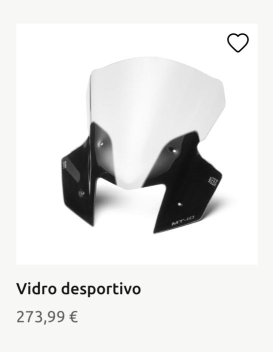 Vidro Touring Givi para Yamaha MT 10 e Vidro Desportivo Yamaha