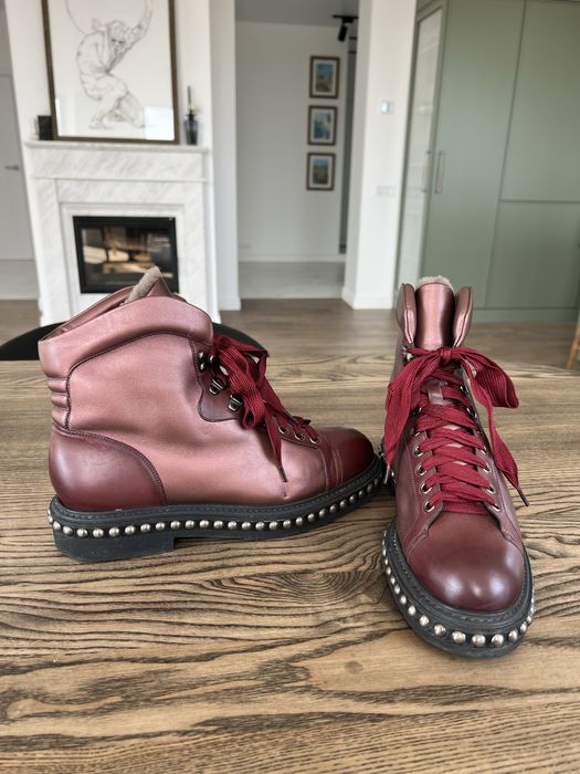 Santoni оригінал Італія теплі зимові черевики ботинки хутро