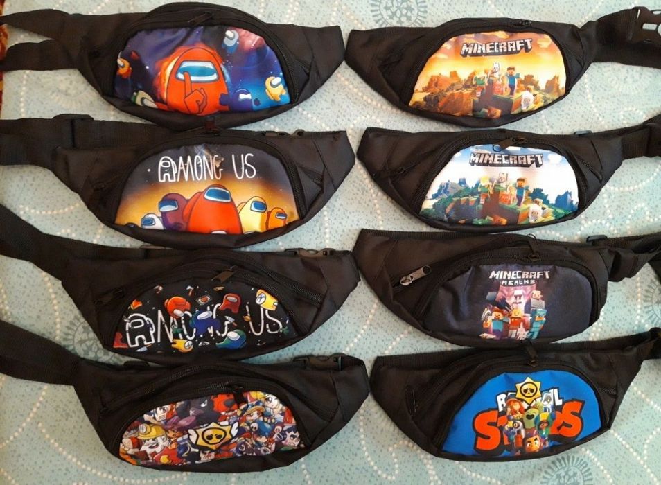 Бананка дитяча поясна сумка із популярними принтами
Розміри: ширина- 3