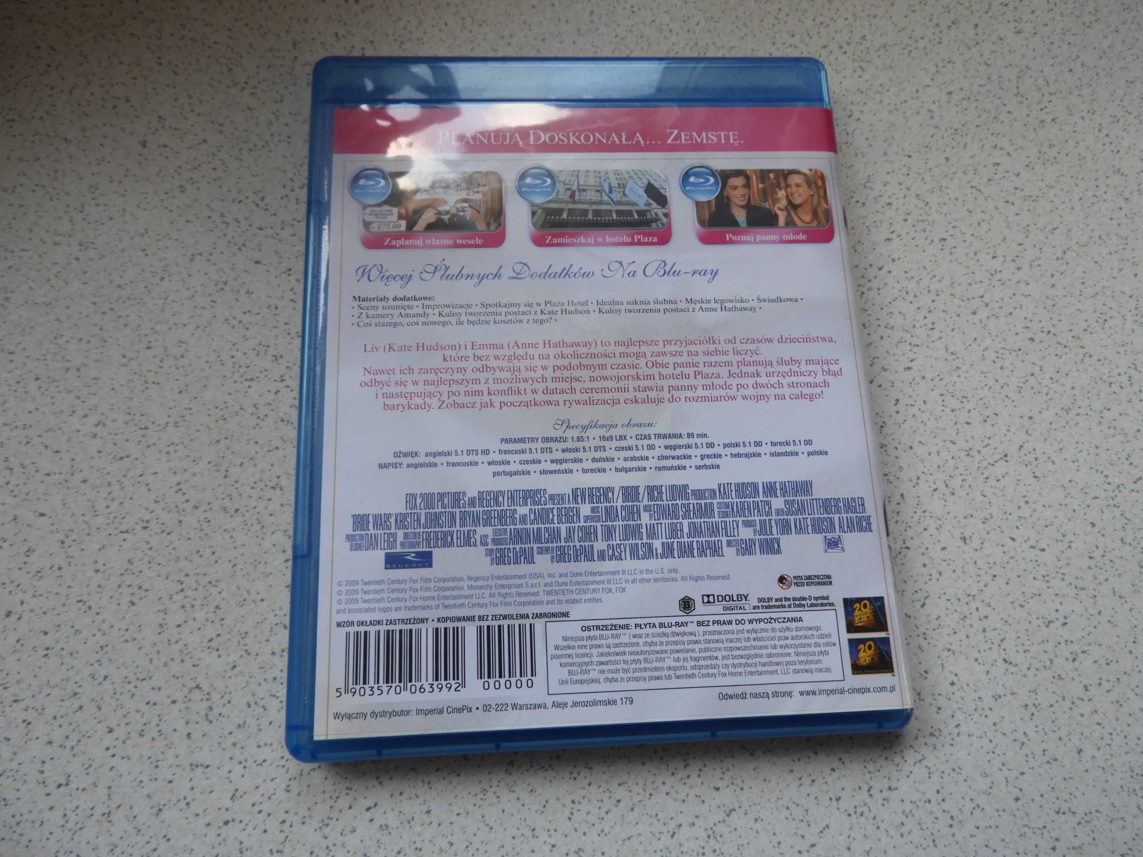 Film Blu-ray w Ślubne Wojny Lektor PL