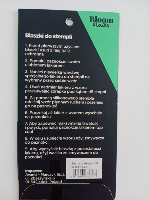 Blaszki do stempli Narzędzie Do Zdobienia Paznokci bloom nails