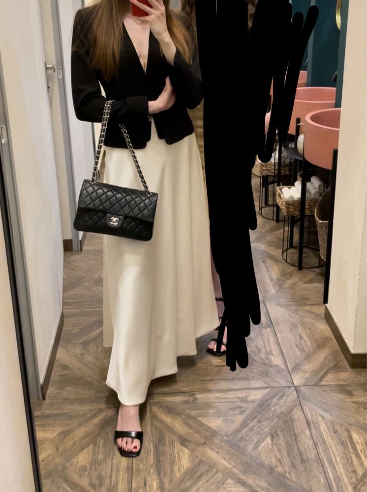 Атласная юбка баллон макси coosh zara укр бренд