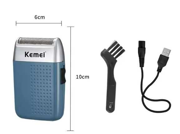Аккумуляторная электро бритва триммер шейвер для  волос, бороды Kemei