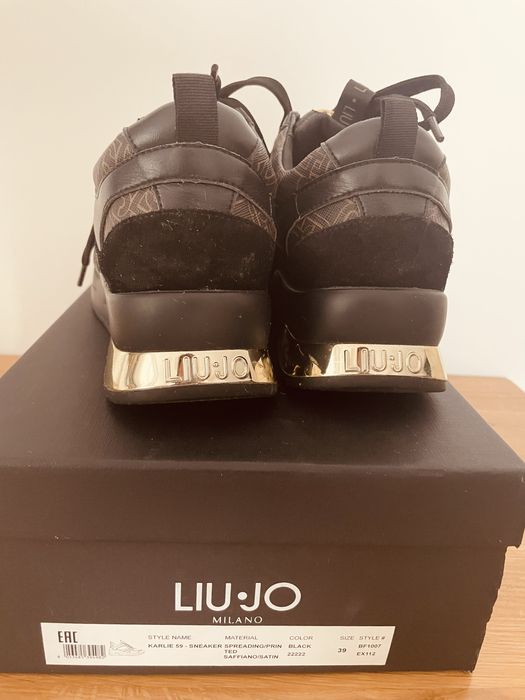 Sneakersy 39 Liu Jo brązowe czarbe logowane