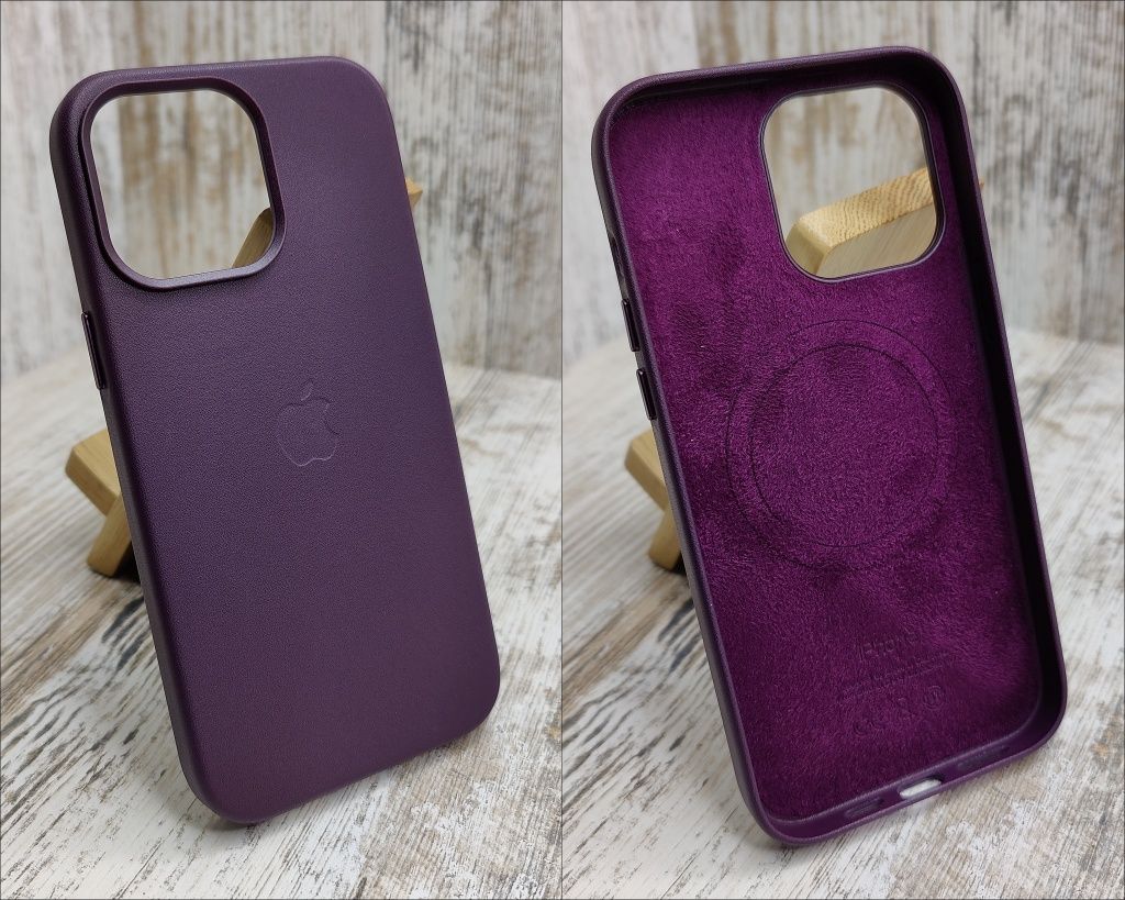Чехол Leather Case MagSafe на iPhone 14 Pro Max/ 14 Pro