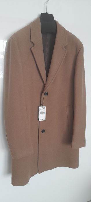 NOWY wełniany płaszcz męski o kroju slim fit z firmy MANGO