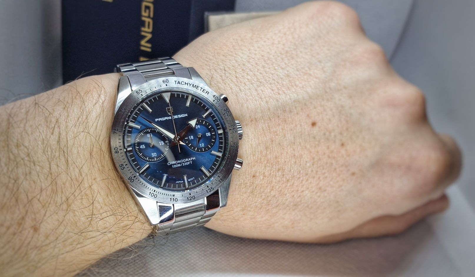 Zegarek Pagani Design stalowy, nowy, chrono!