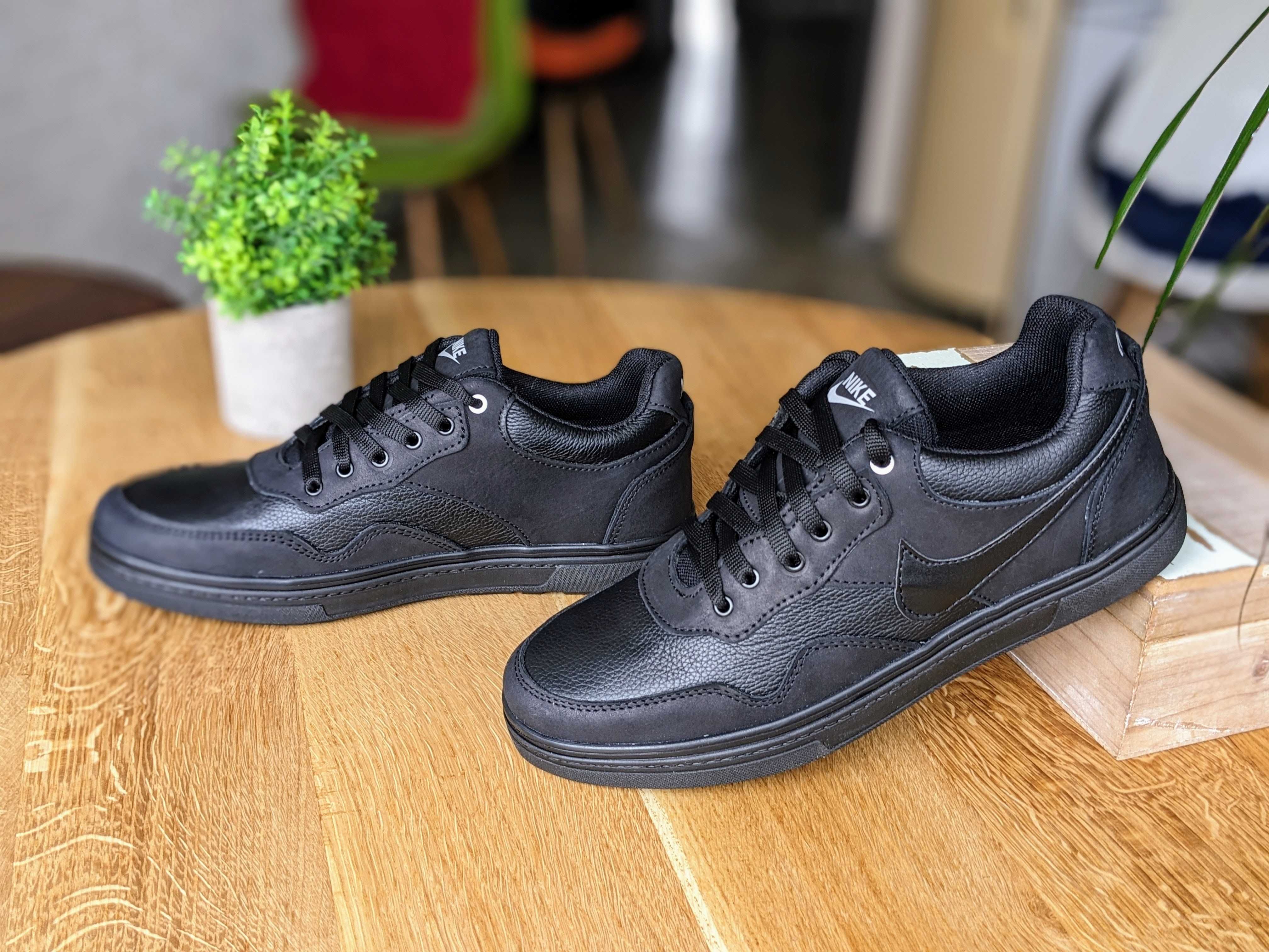 Чоловічі кеди кросівки з натуральної шкіри Nike чудова якість!