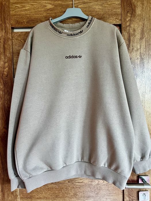 Bluza Adidas beżowa oversize unisex męska damska bez kaptura