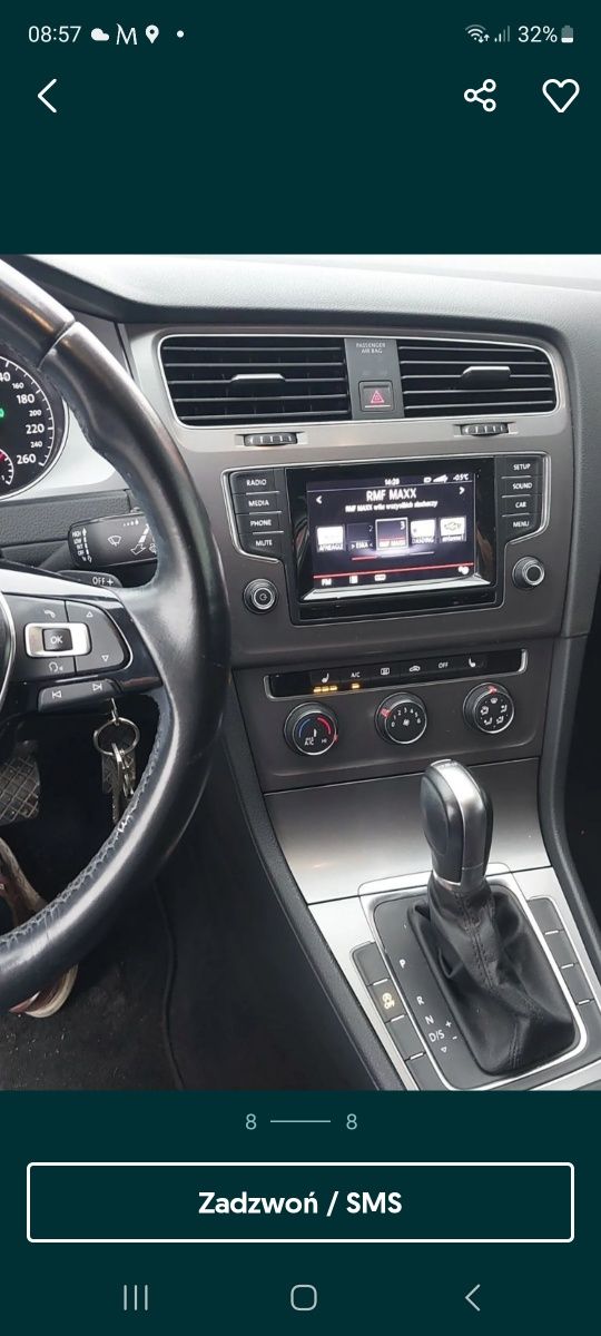 Vw Golf VII 7 1.6 TDI Automat niski przebieg 130tyś