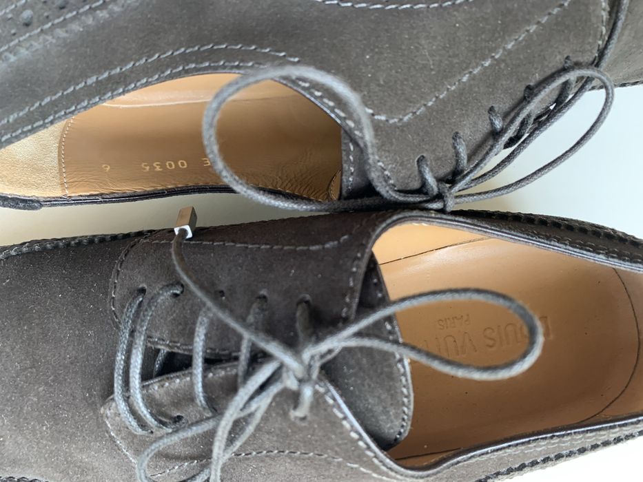 Louis Vuitton туфли коричневые замшевые оригинал 40-41,5