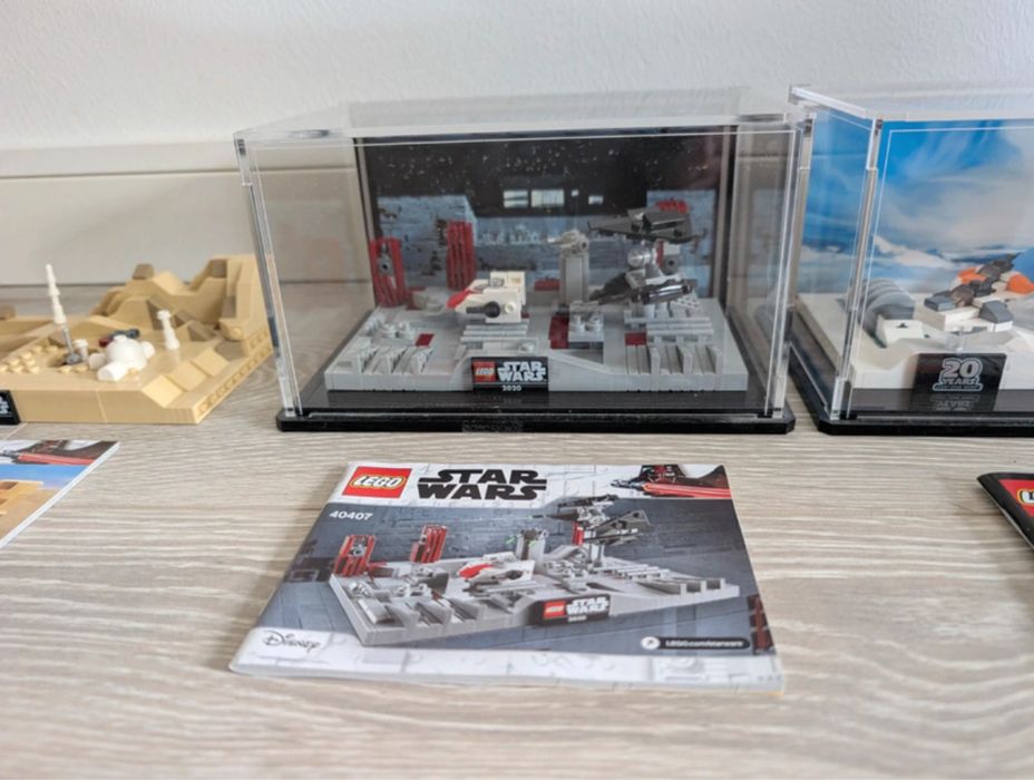 Lego 40362 Endor, 40333 Hoth, 40407 death star, 40451 tattoine