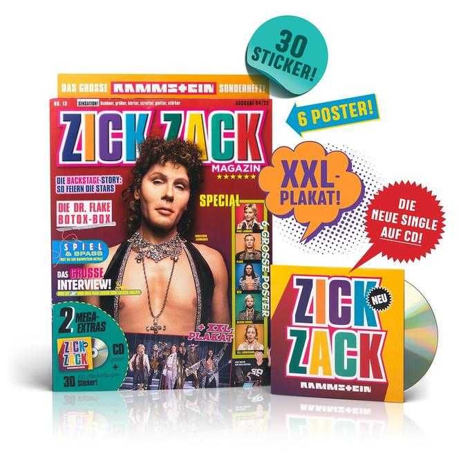 NOWY Zick Zack CD Single Rammstein + Magazyn