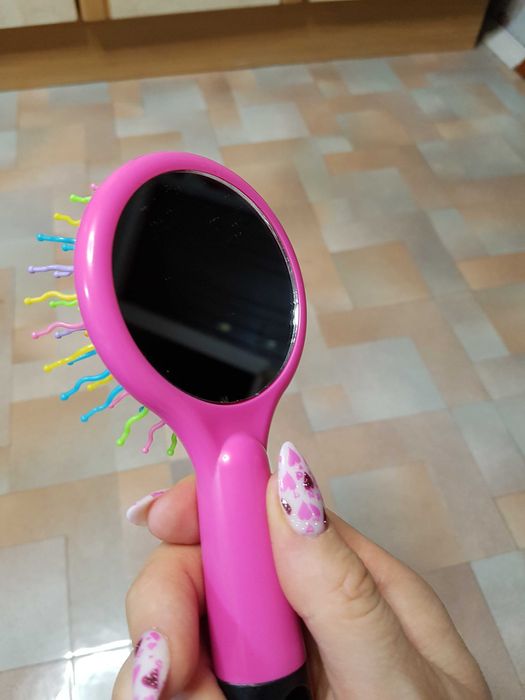 Расческа радужная для волос Eyecandy Rainbow Volume Brush розовая