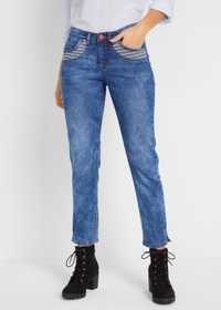 B.P.C jeansy z haftami damskie ^36