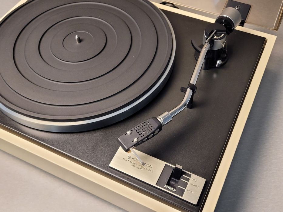 Gramofon Kenwood KD-1033 – po serwisie, nowy pasek, igła ATN-71, Biały