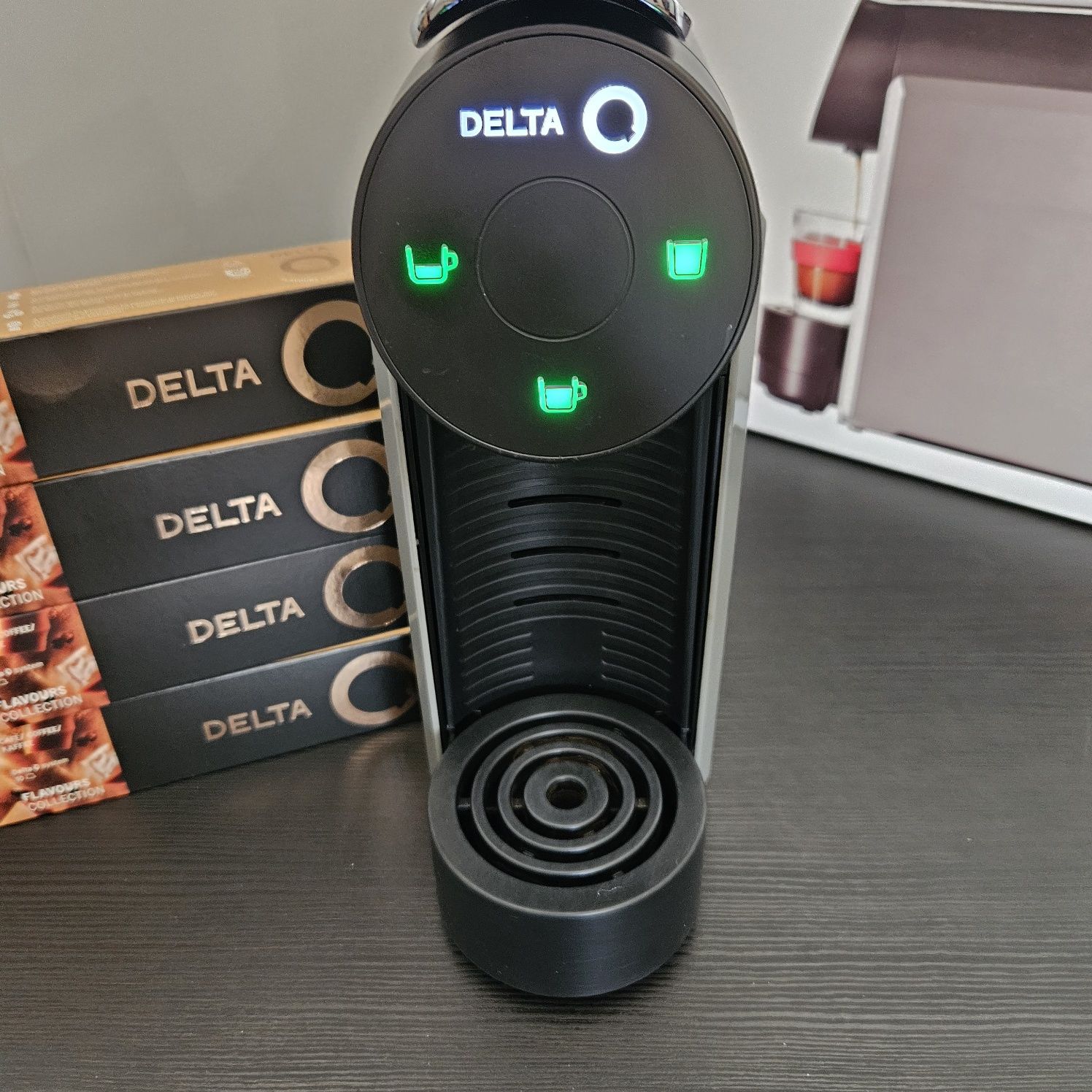 Máquina de Café Delta Q Mini Qool Cinzenta-Oferta de 60 Cápsulas.