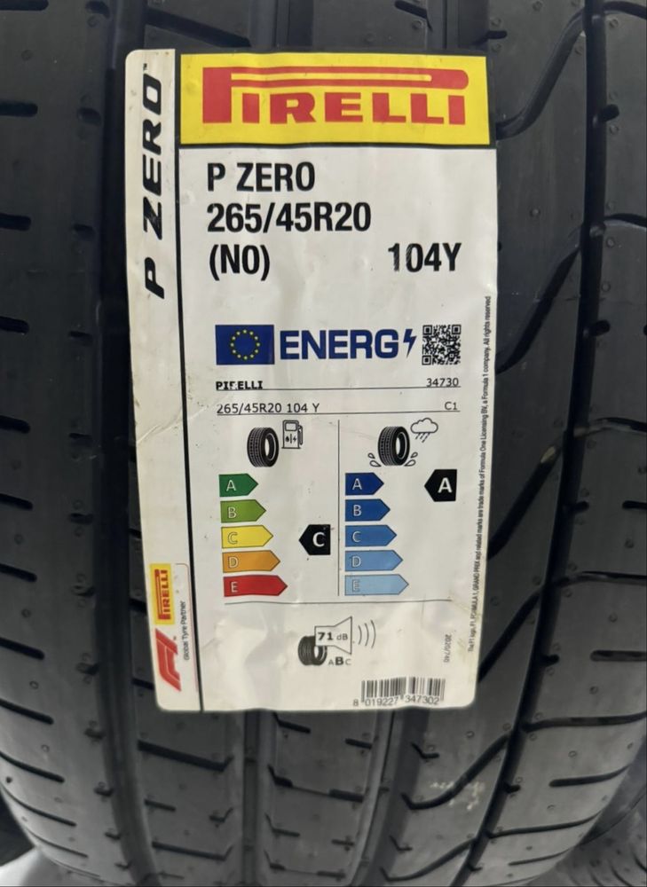 2x 265/45r20 Pirelli P Zero 104Y N0 2024