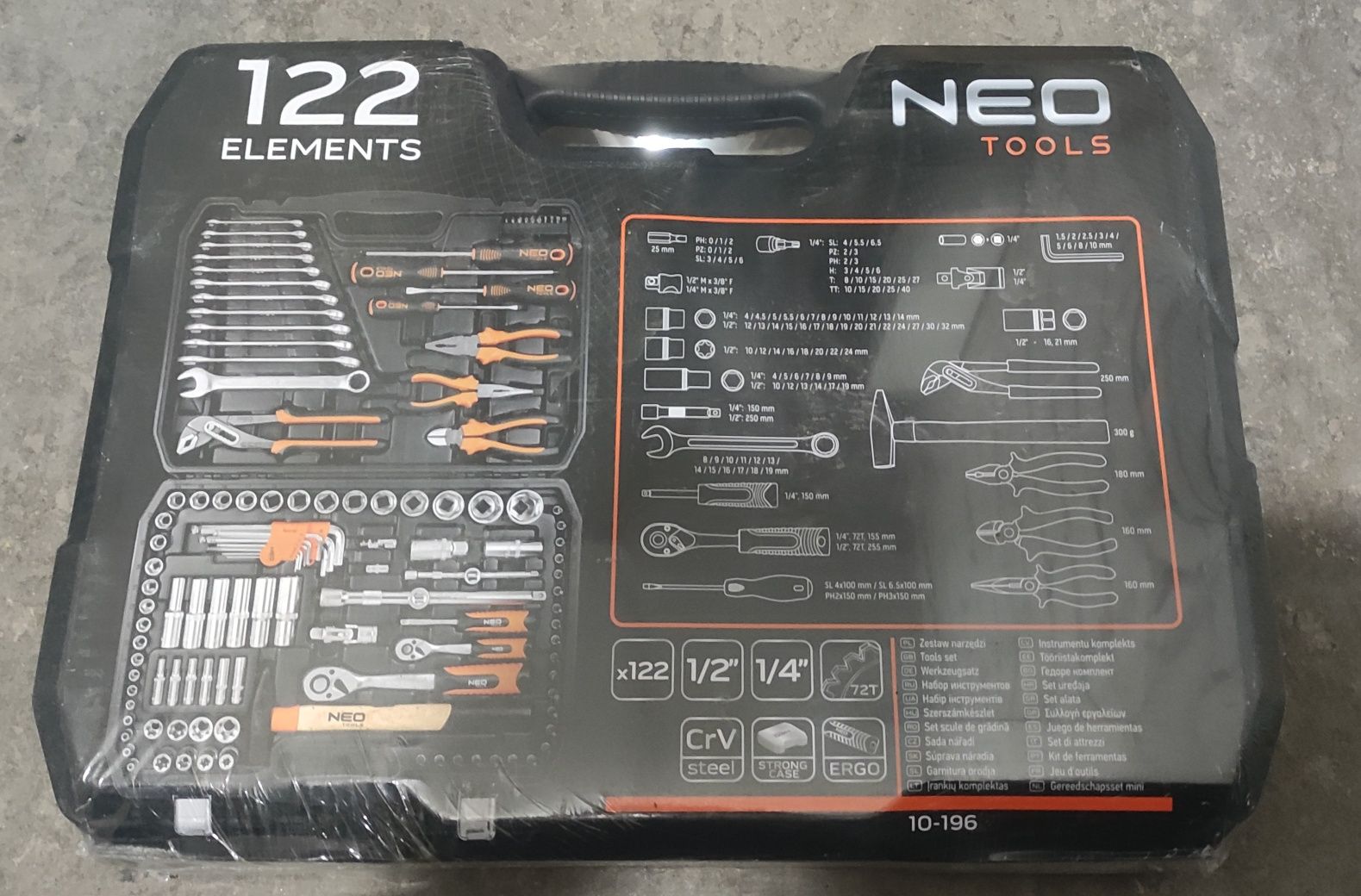 NEO Tools 10-196 Zestaw narzędzi 122el.