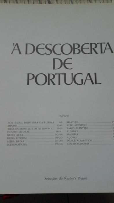 Livro "À Descoberta de Portugal" Edição de 1982