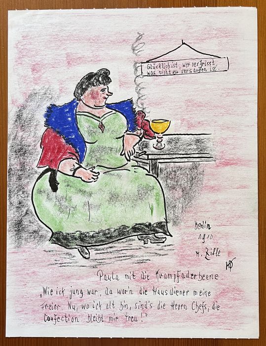 Rysunek kredką 1910r. Heinrich Zille, Berlin