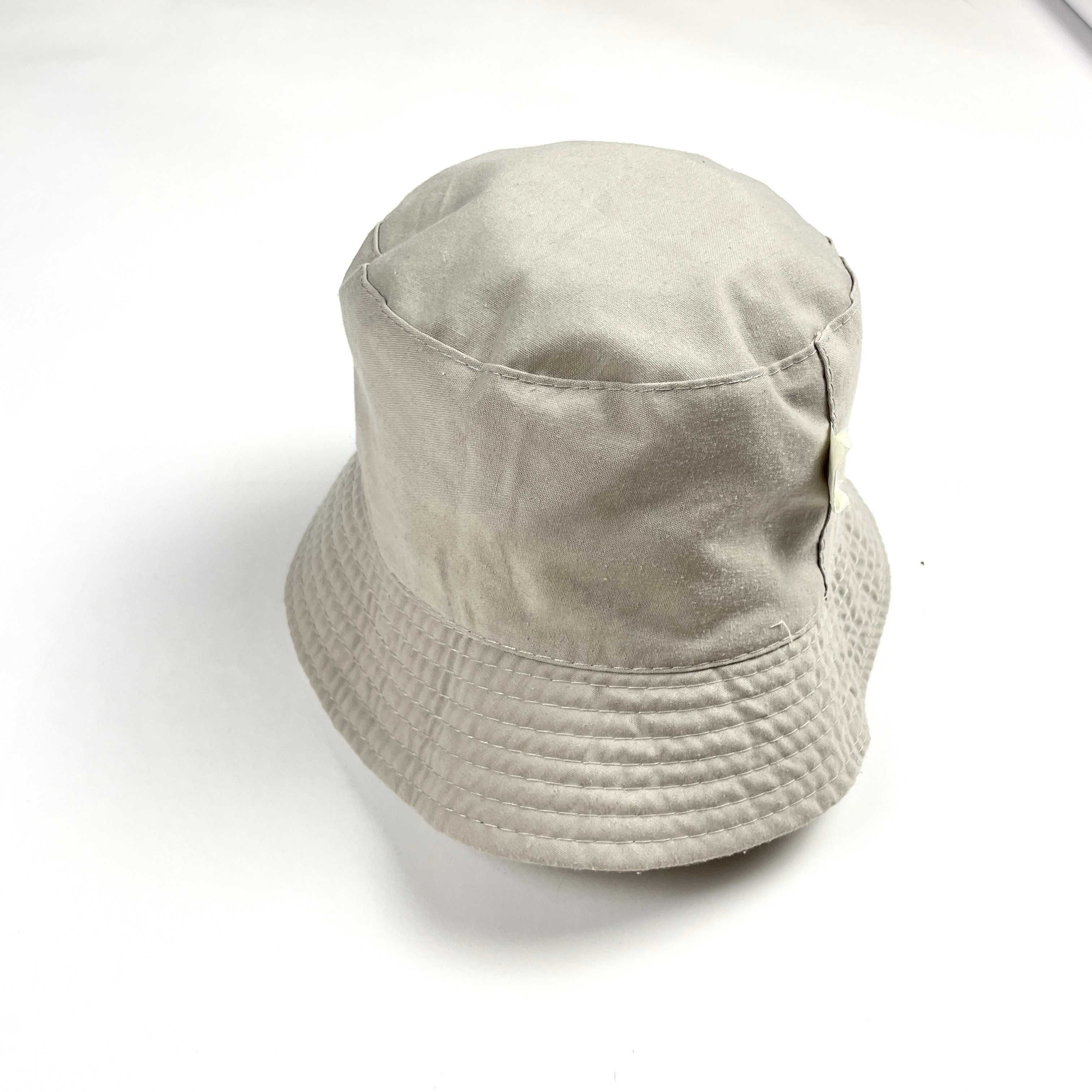 Vintage beżowy bucket hat kapelusz 90s 80s retro streetwear y2k