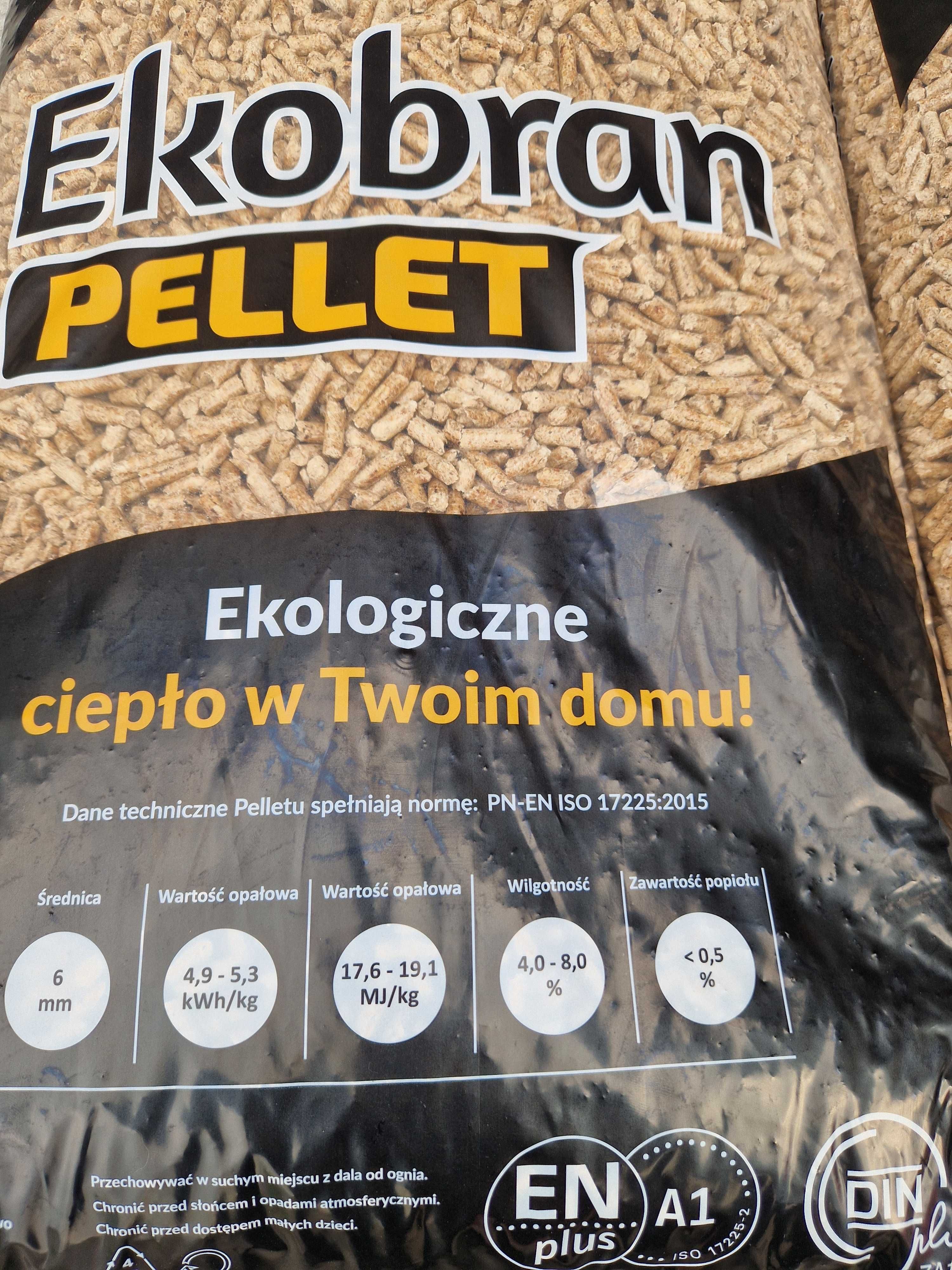 EKOBRAN pellet drzewny sosnowy 6mm , EN Plus A1 , Din Plus