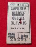 Bilhete Antigo da CP