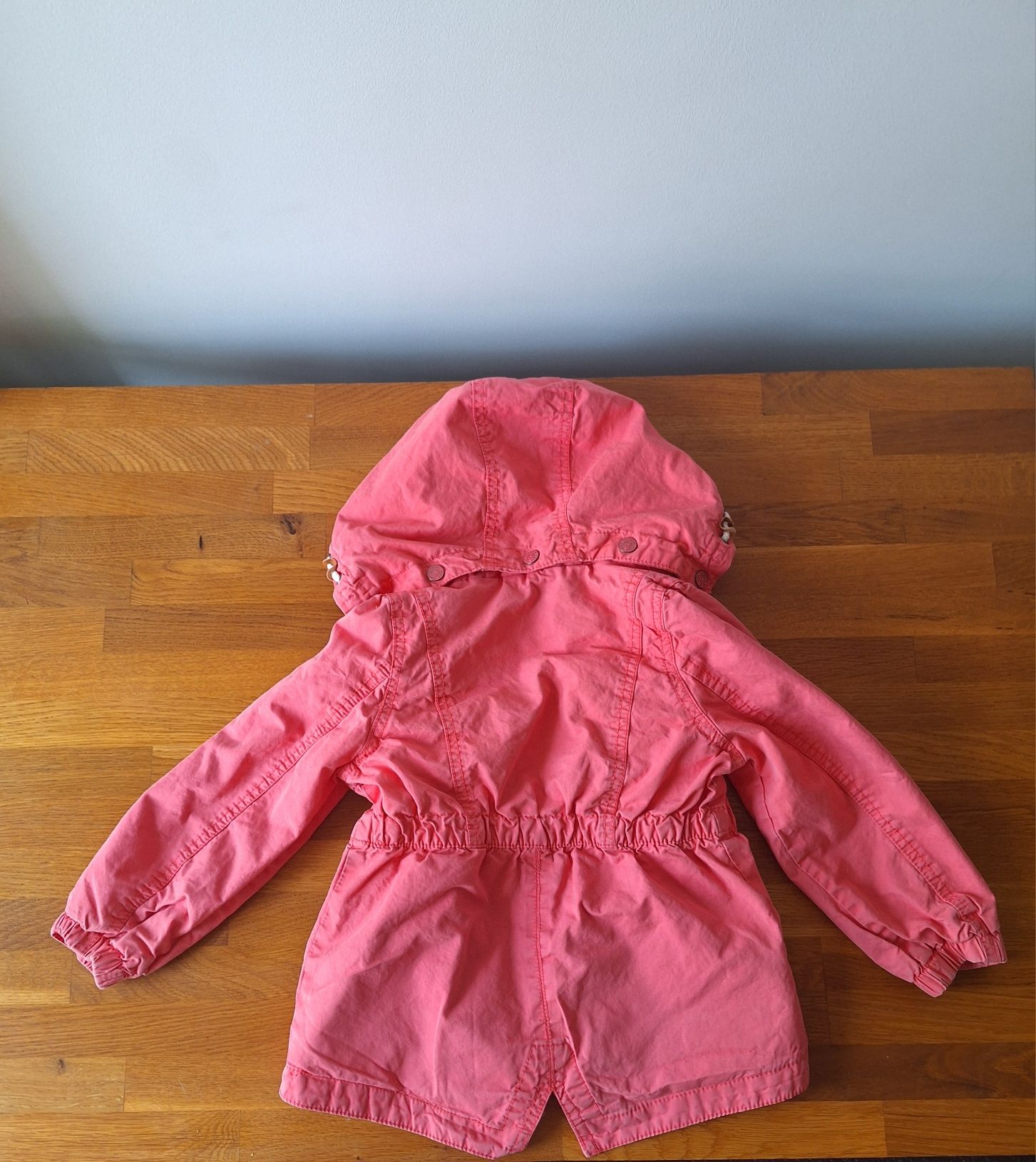 Wiosenna kurtka parka 98 cm różowa