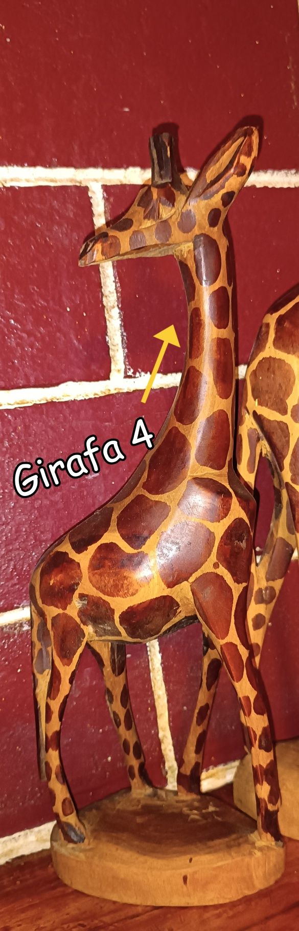 Conjunto 4 Girafas de Madeira (Artesanato Africano )