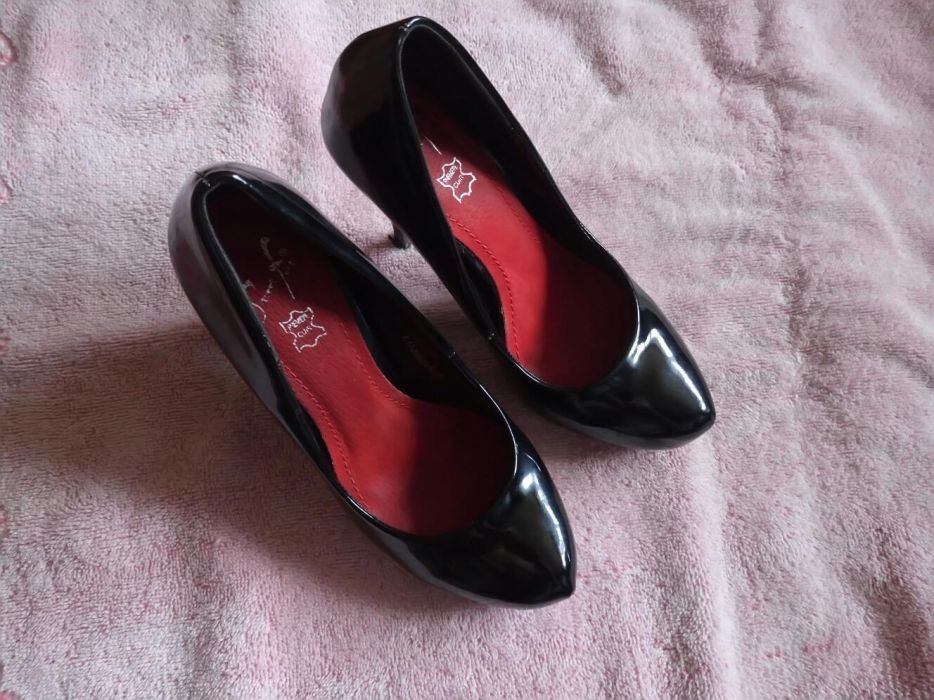 Szpilki obcasy czarne z platforma