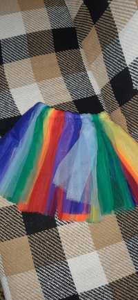 Разноцветная юбка с фатина 5-6 лет.