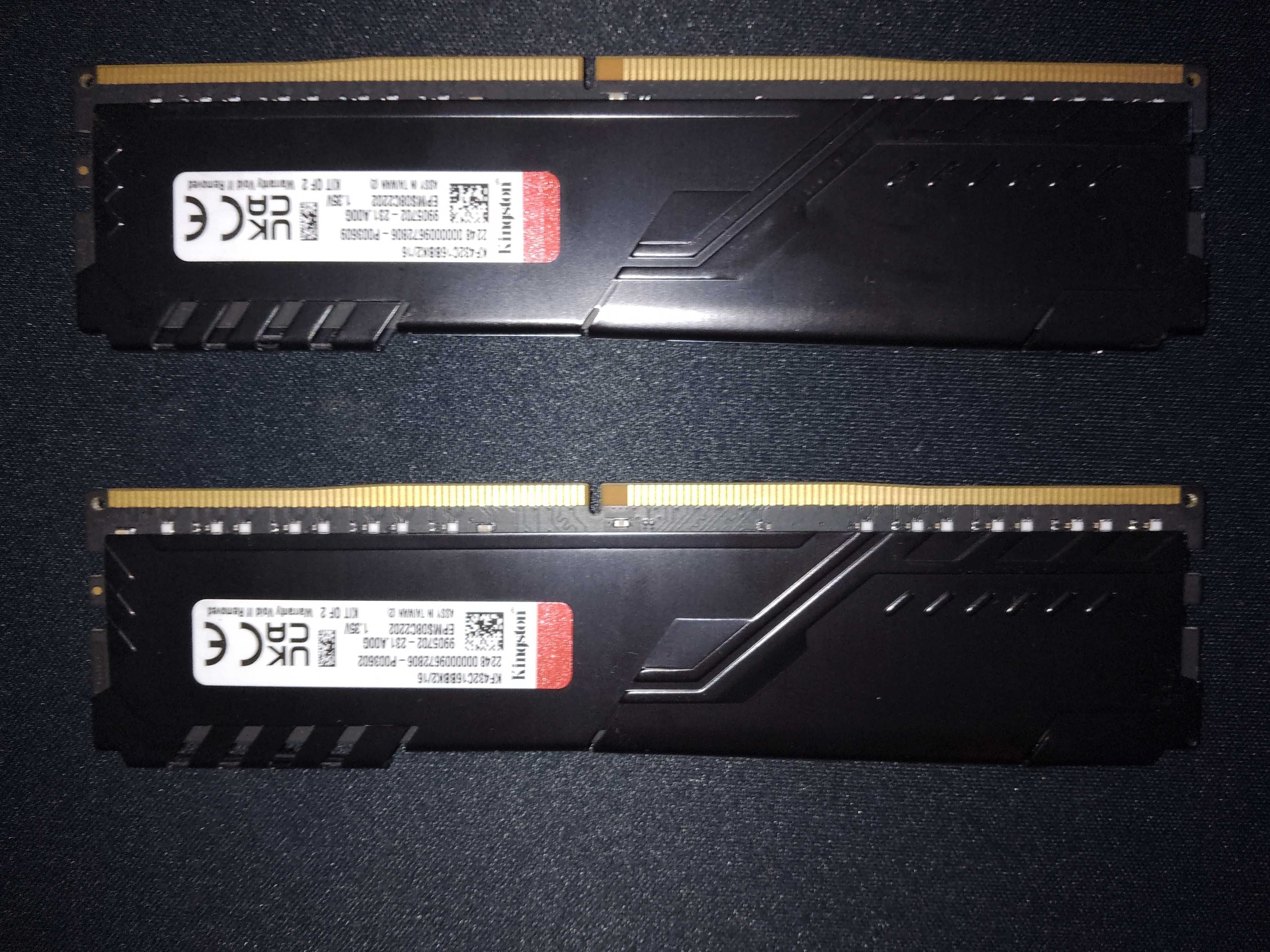 Оперативная память Kingston Fury Beast DDR4 3200МГц 16GB 2x8 ГАРАНТИЯ!