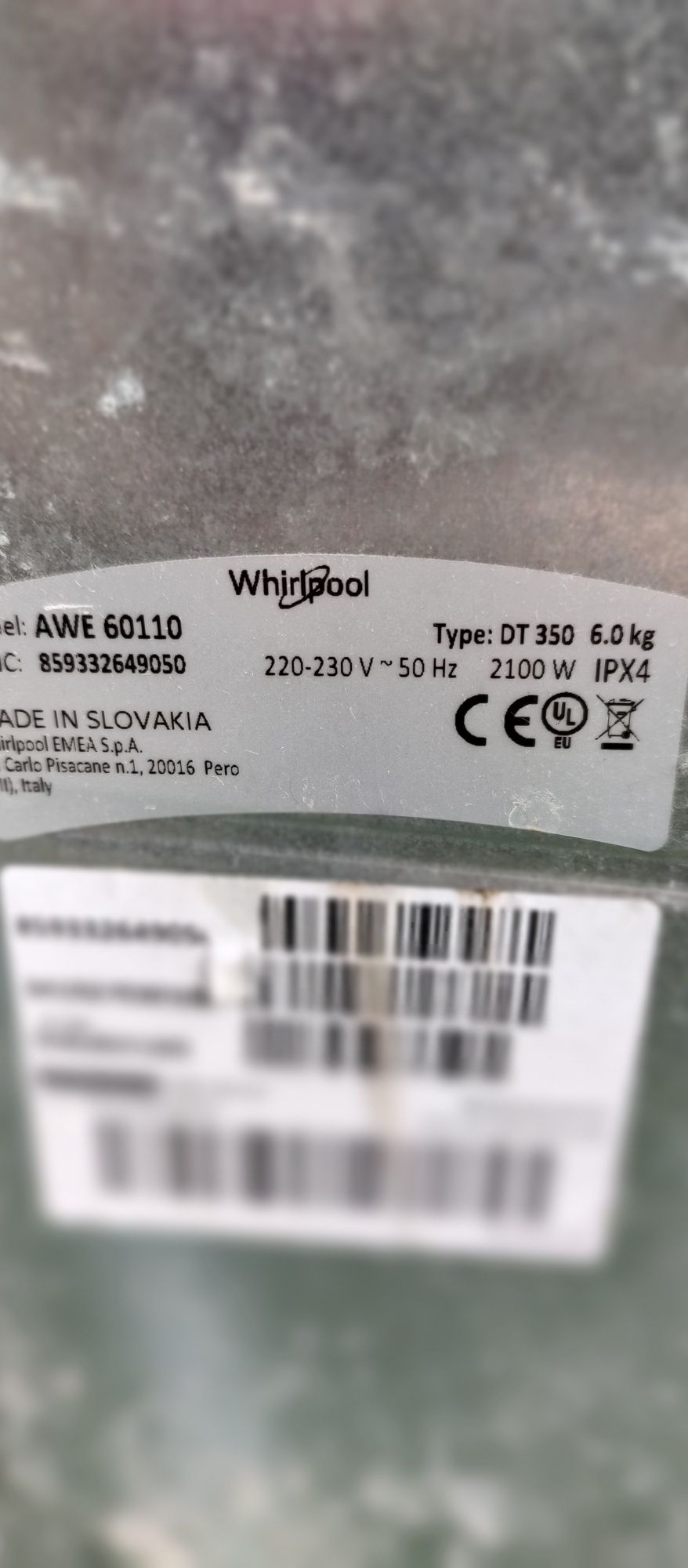 Whirlpool awe 60110 programator