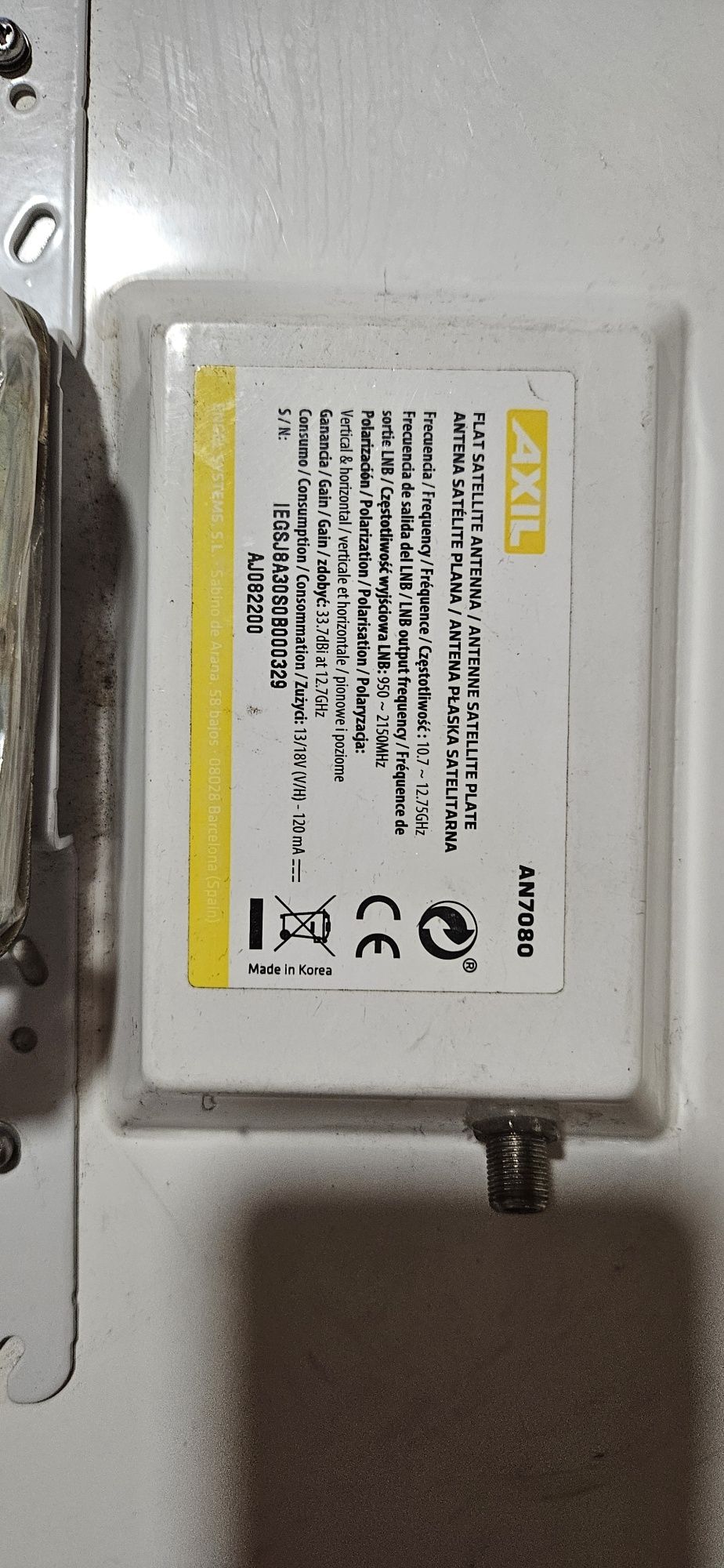 Antena parabolica plana