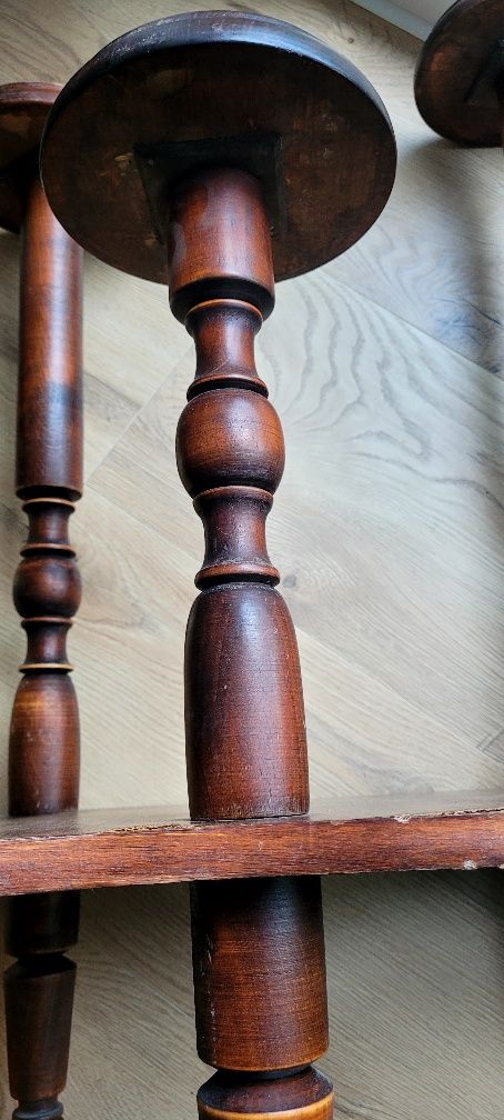Piękny stojak drewniany na kwiaty vintage
