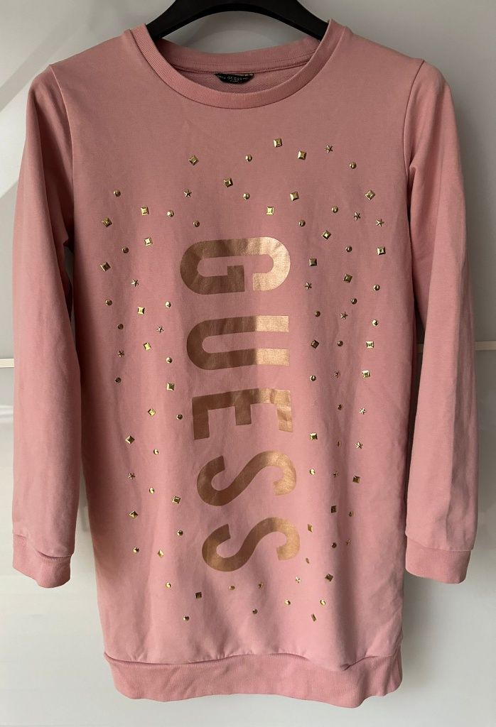 Guess bluza/sukienka w pudrowym różu