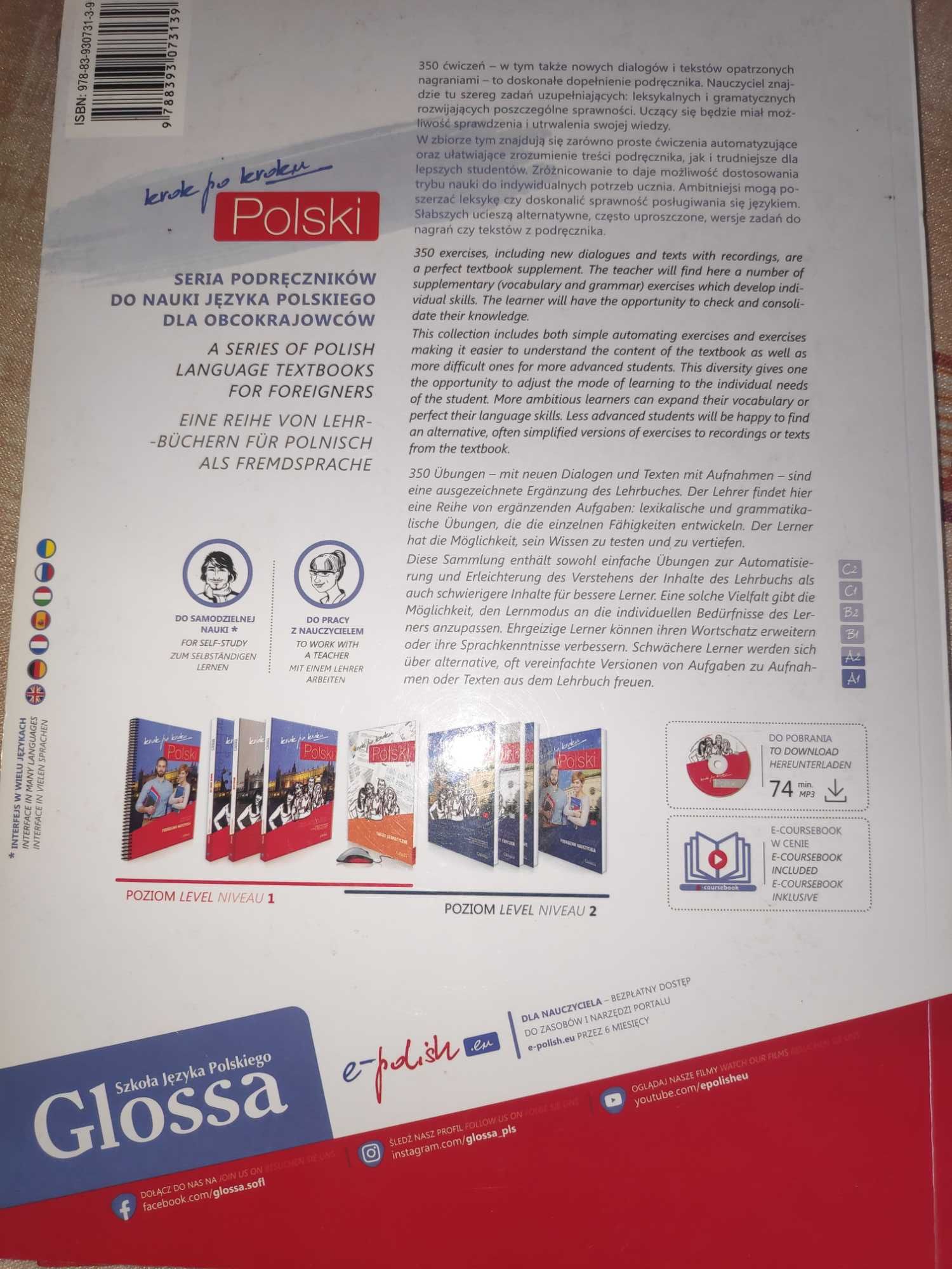 Polski. Krok po kroku. Zeszyt ćwiczeń. Poziom 1