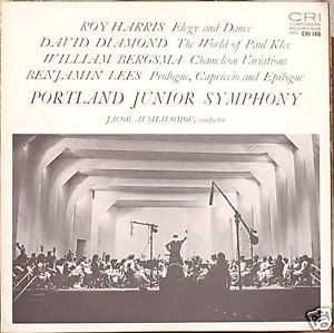 Portland Junior Symphony Jacob Avshalomov LP 1960