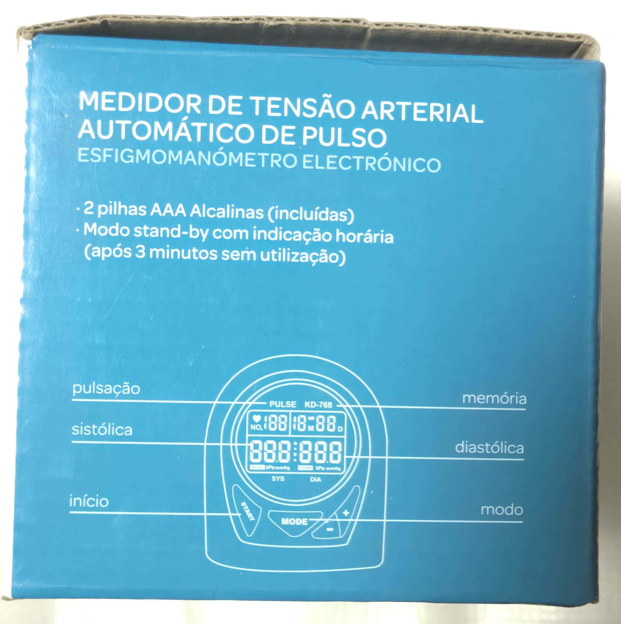 Medidor de tensão arterial automático de pulso