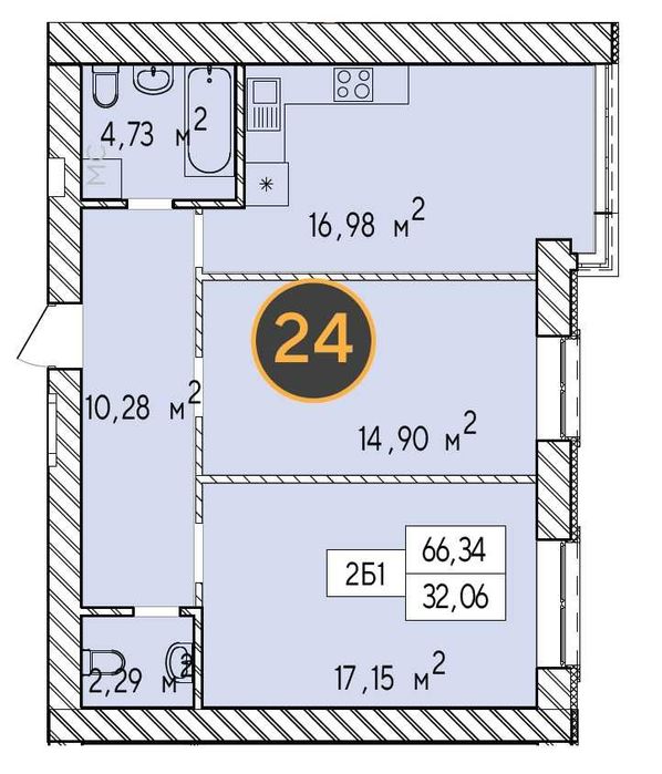 ТОП 2-к квартира 67,1 м2 Фаворит Преміум на парк! Сертифікат, єОселя!